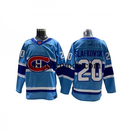Herren Montreal Canadiens Eishockey Trikot Juraj Slafkovsky 20 Adidas 2022-2023 Reverse Retro Blau Authentic